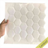 Placa de Pastilha Adesiva Resinada Hexagonal Branco fundo branco - 30cm x 30cm - PRONTA ENTREGA - 3