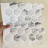Placa de Pastilha Adesiva Resinada Hexagonal mármore Carrara 30cm x 30cm - 4
