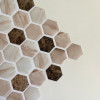 Placa de Pastilha Adesiva Resinada Hexagonal mármore House 30cm x 30cm - 3