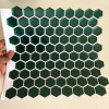 Placa de Pastilha Adesiva Resinada Hexagonal Mini Esmeralda metalizada - 28,5cm x 27cm - 3