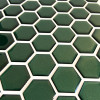 Placa de Pastilha Adesiva Resinada Hexagonal Mini Esmeralda metalizada - 28,5cm x 27cm - 4