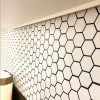 Placa de Pastilha Adesiva Resinada Hexagonal Branco - 30cm x 30cm - 5