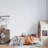 Papel de Parede Quadriculado Grid Cinza - 2