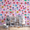 Painel Flores Viva México fundo rosa claro - 3