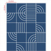 Papel de Parede Geométrico Tube Azul em Rolo COM laminação Protetora - 1