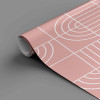 Papel de Parede Geométrico Tube Rosa Antigo em Rolo COM laminação Protetora - 2