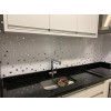 Placa de Pastilha Adesiva Resinada Branco e Prata - 29,5cm x 30cm - 5